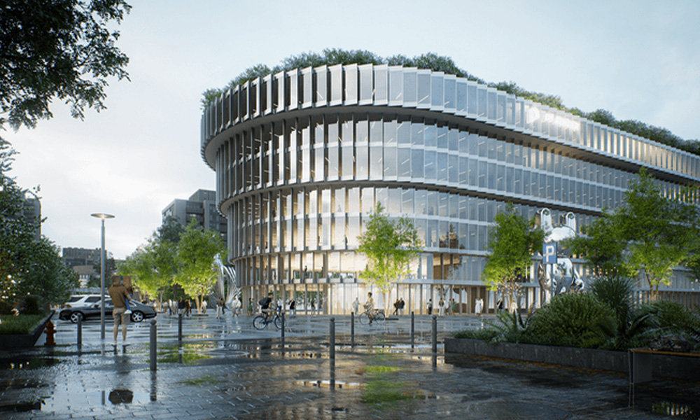 Interfaccia D5 Render con modello architettonico