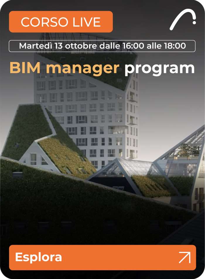 Corso BIM Manager Program in italiano per professionisti BIM con formazione avanzata su gestione, coordinamento e workflow collaborativi.