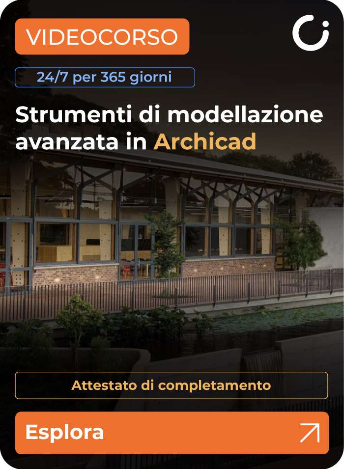 Percorso di formazione Archicad per imparare la progettazione BIM con un programma completo dedicato a professionisti e studenti.